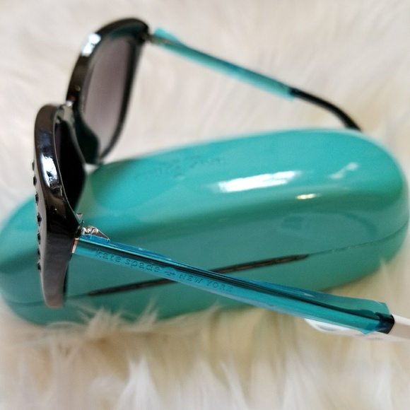 Kate Spade Cissy Cat Eye Crystal Gold Sunglasses - Picture 3 of 8